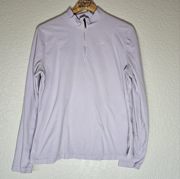 PARADOX 1/4 ZIP LONG SLEEVE PURPLE FLEECE PULLOVER AND PANTS BOTTOM WOMENS LARGE - Picture 2 of 7